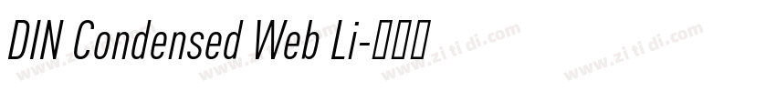 DIN Condensed Web Li字体转换